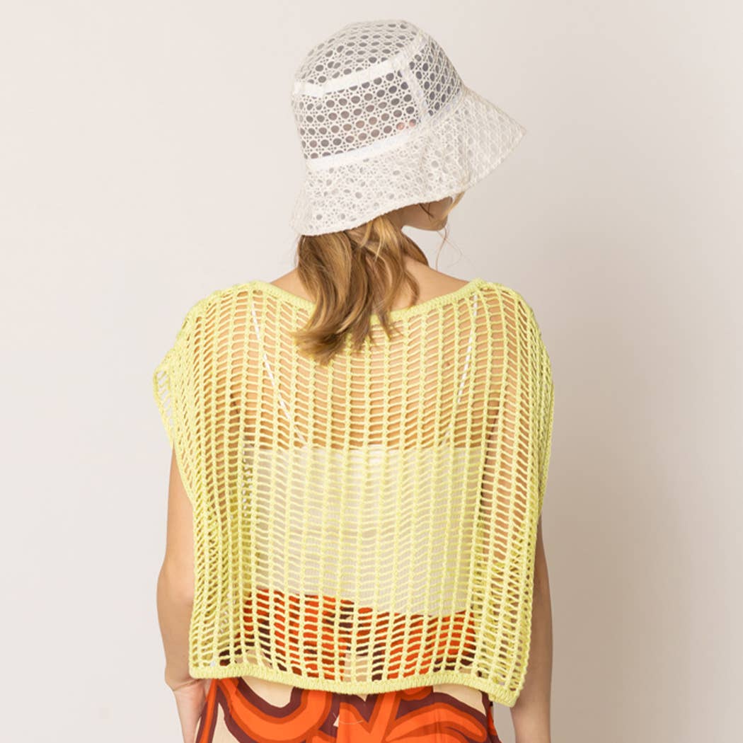 Fashion City - Venta al por mayor Poncho - Mujer - Poncho de verano de ganchillo de color liso18