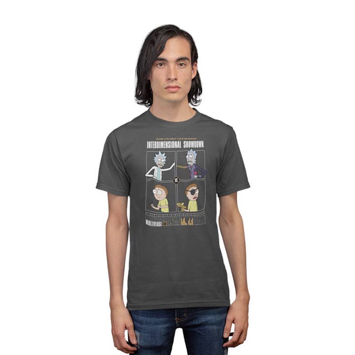 ANTRACITE T-shirt Esclusivo Rick e Morty - Multi-Universo RAM in vendita all'ingrosso su Faire