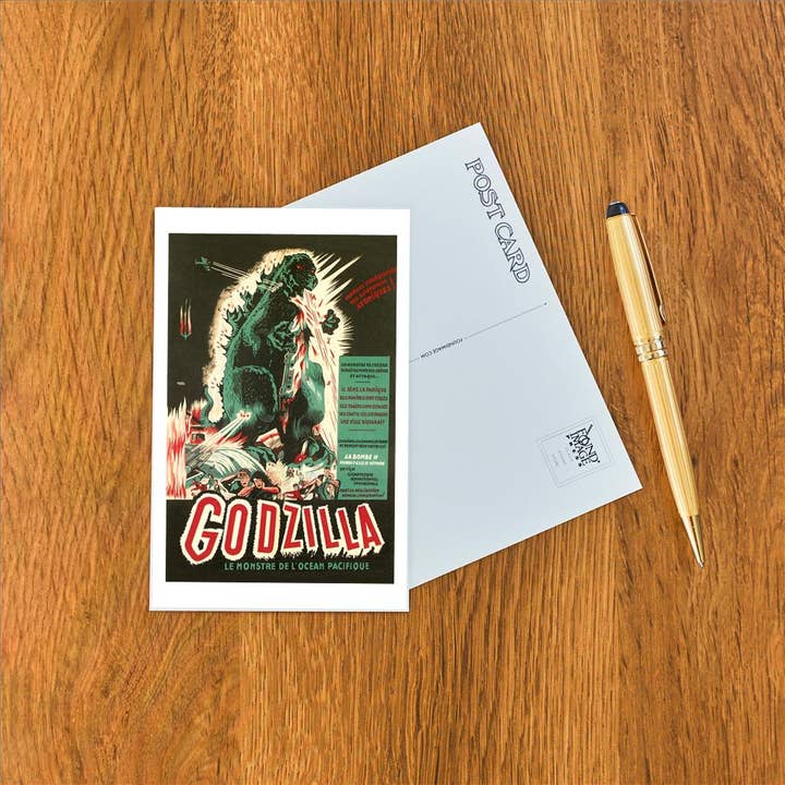 Found Image Press - Wholesale Postcard - Postcard PH-90 French Godzilla Poster1