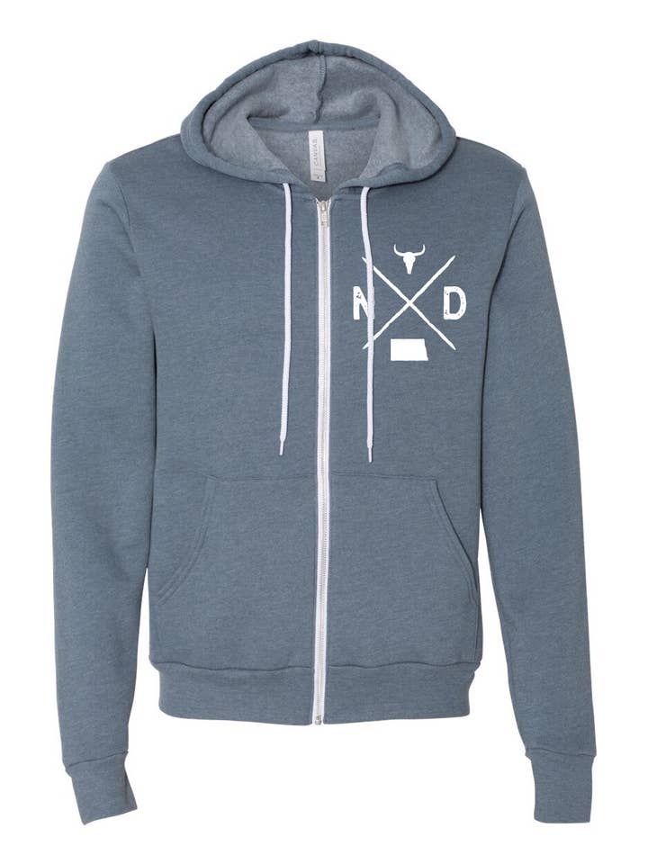 ND Logo Zip Hoodie för wholesale av Homeplace Apparel