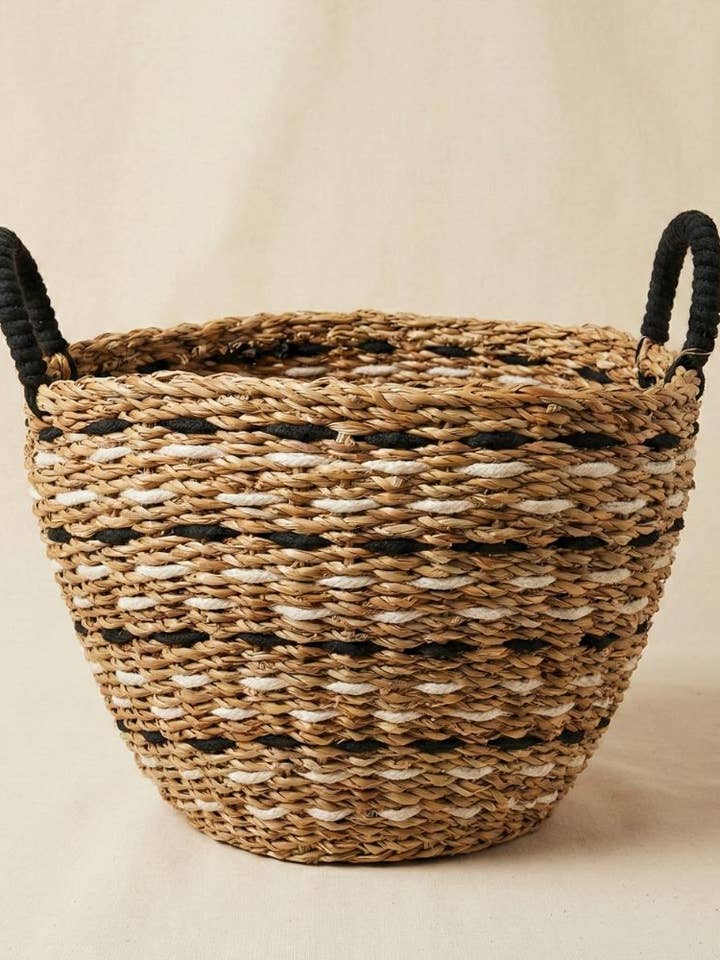 HANDMADE BASKET KANTHA FAIR TRADE for wholesale by Veraluna Sustainable Clothing