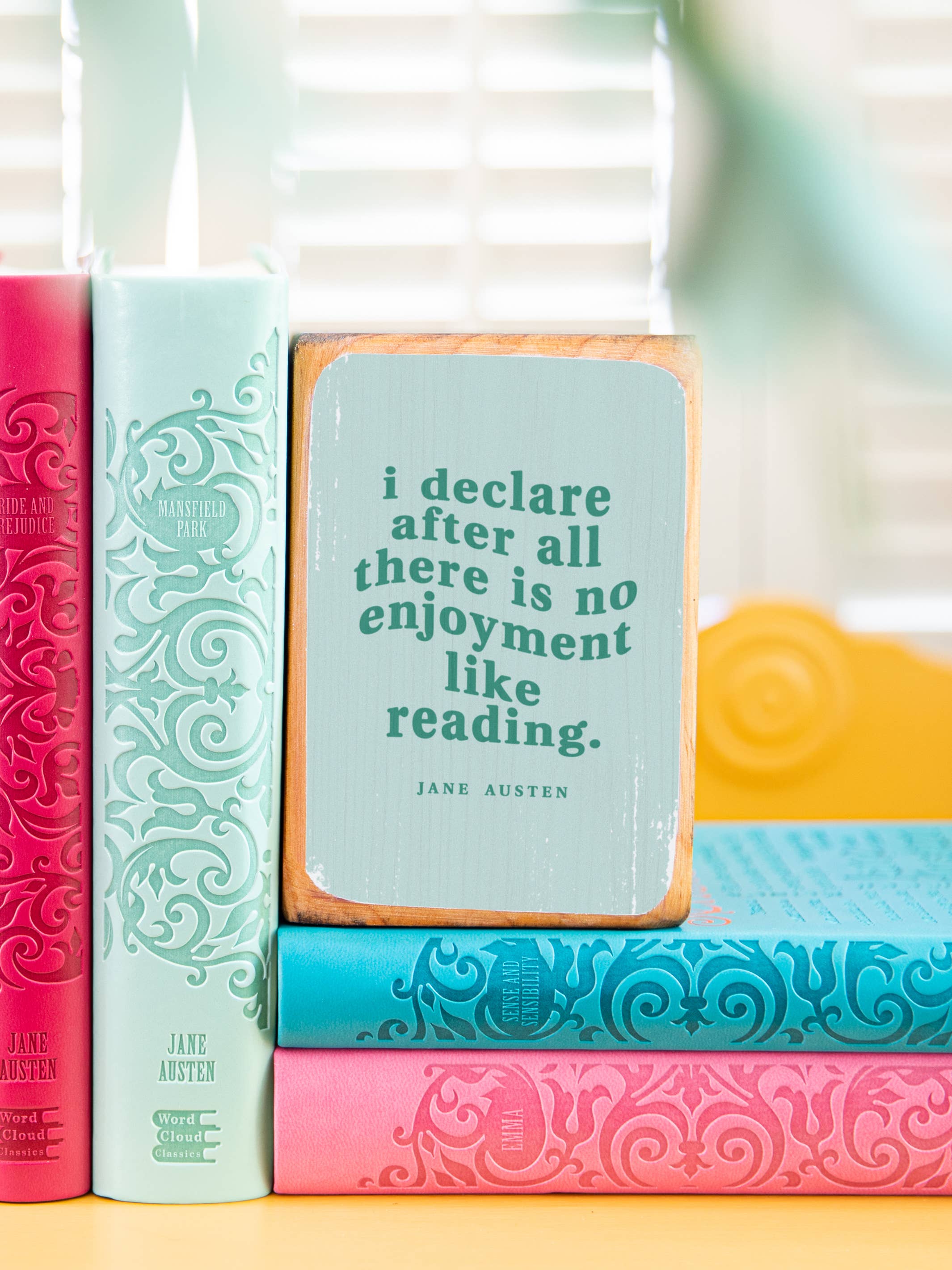 ARCHd - Wholesale Boekensteun - Jane Austen boekensteunset met leescitaat3