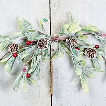 ISB79105- 16in Merry Mistle Toe Swag- for wholesale by Holiday Depot Inc.