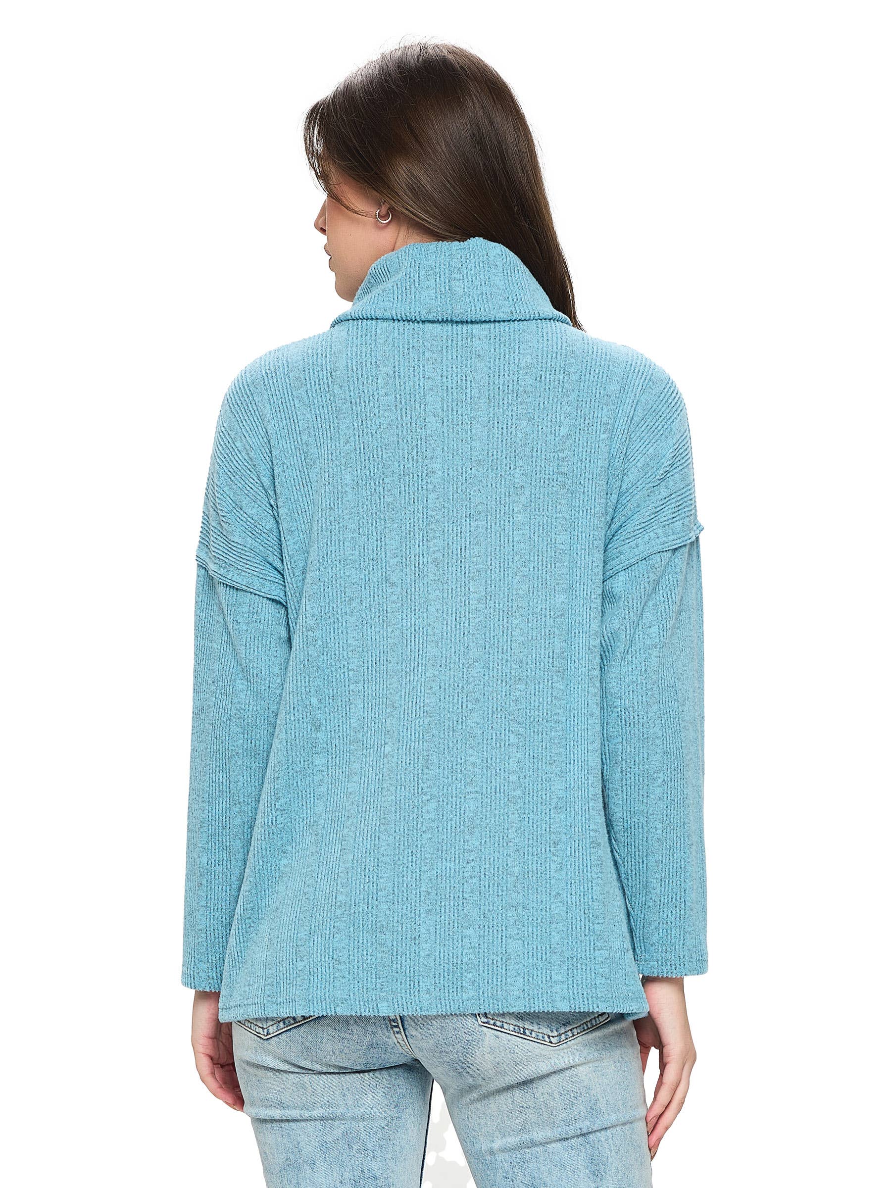 Yak & Yeti - Wholesale Tunic - Women's - SALE Top Turtle Neck Ribbed Oversized (Regular Price $17)3