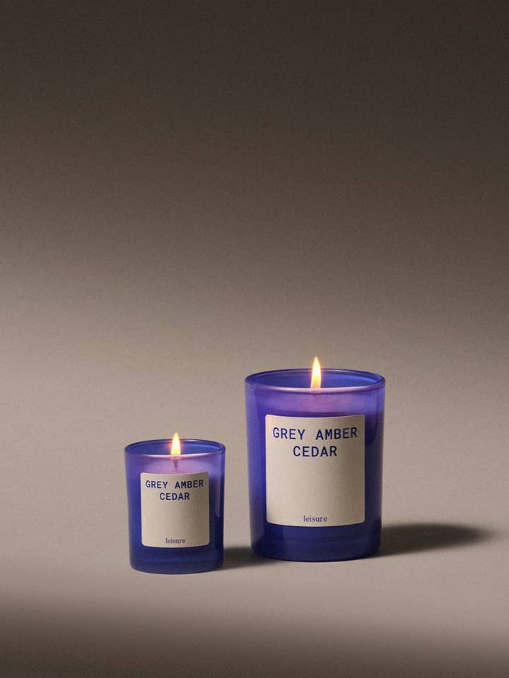 Grey Amber & Cedar - Scented Candle for wholesale by Leisure Candle