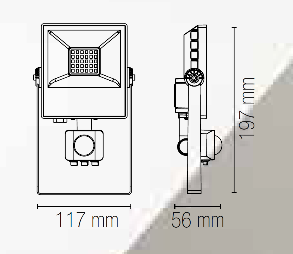 Gruppo F.T - Wholesale Outdoor/Lawn Light - AXEL sensor LED projector in silver aluminum with IP65 CCT motion sensor6