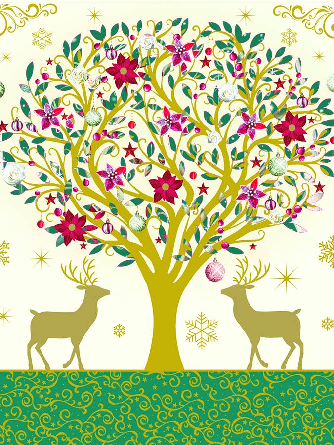 2393-21574 - Arabesco Navidad Árbol y ciervos para venta al por mayor de Multi Técnica de Papelería SA