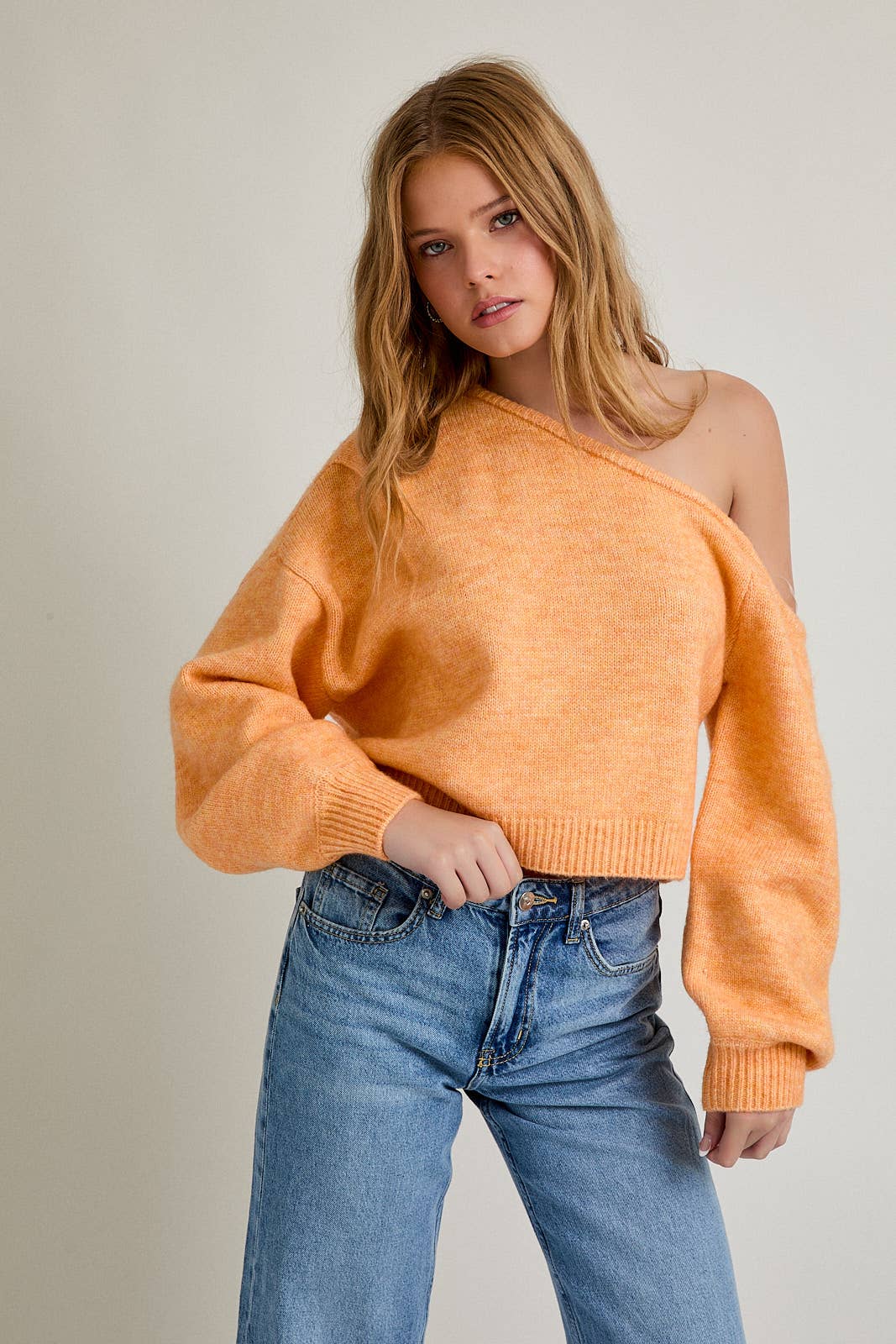 LE LIS - Wholesale Knit Sweater - Women's - ASYMMETRICAL SHOULDER SWEATER TOP14