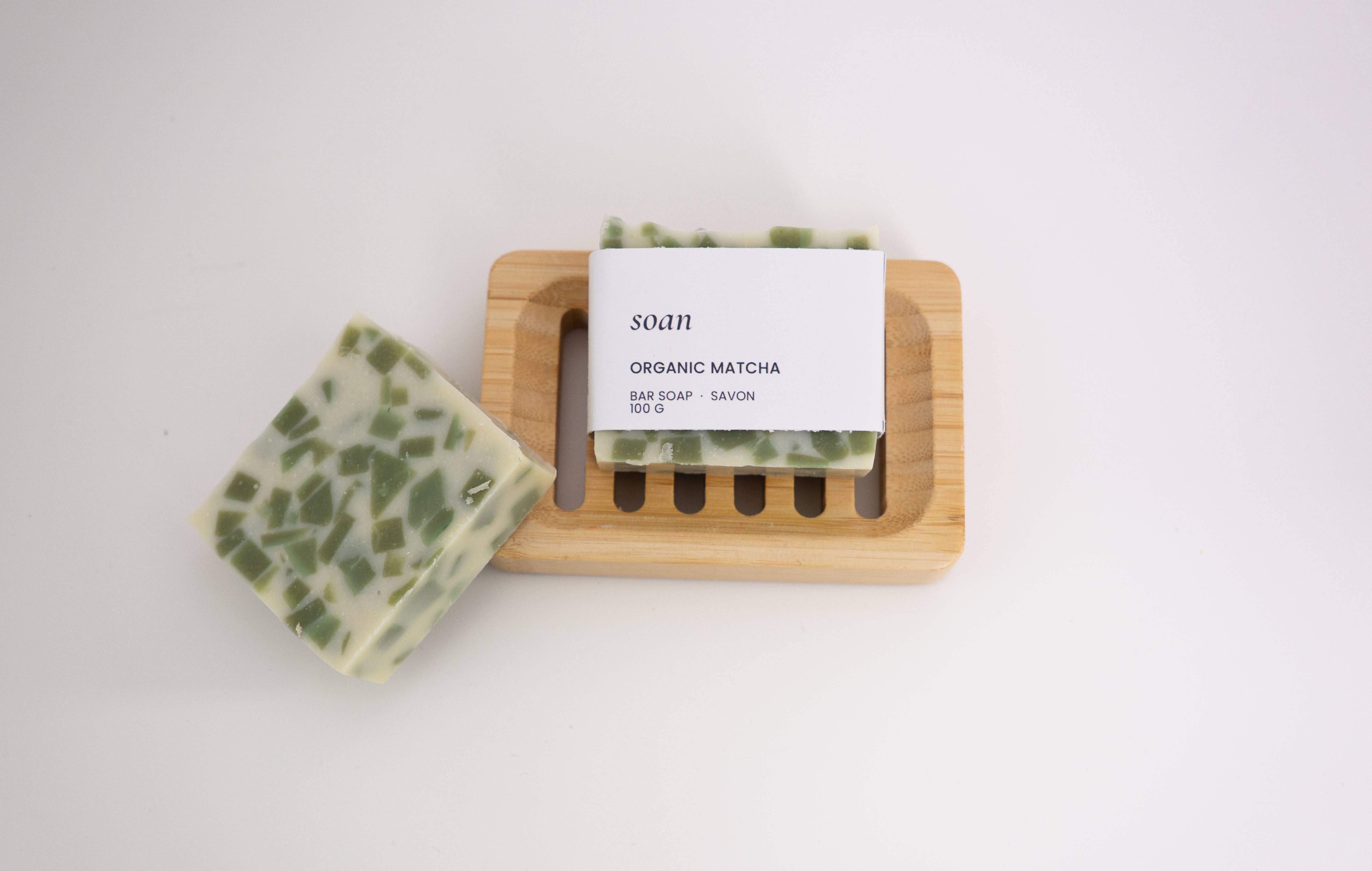 soan - Vente Pains de savon - Savon en Barre – Matcha Bio (Agrumes & Thé Vert) Sans Huile de Palme2