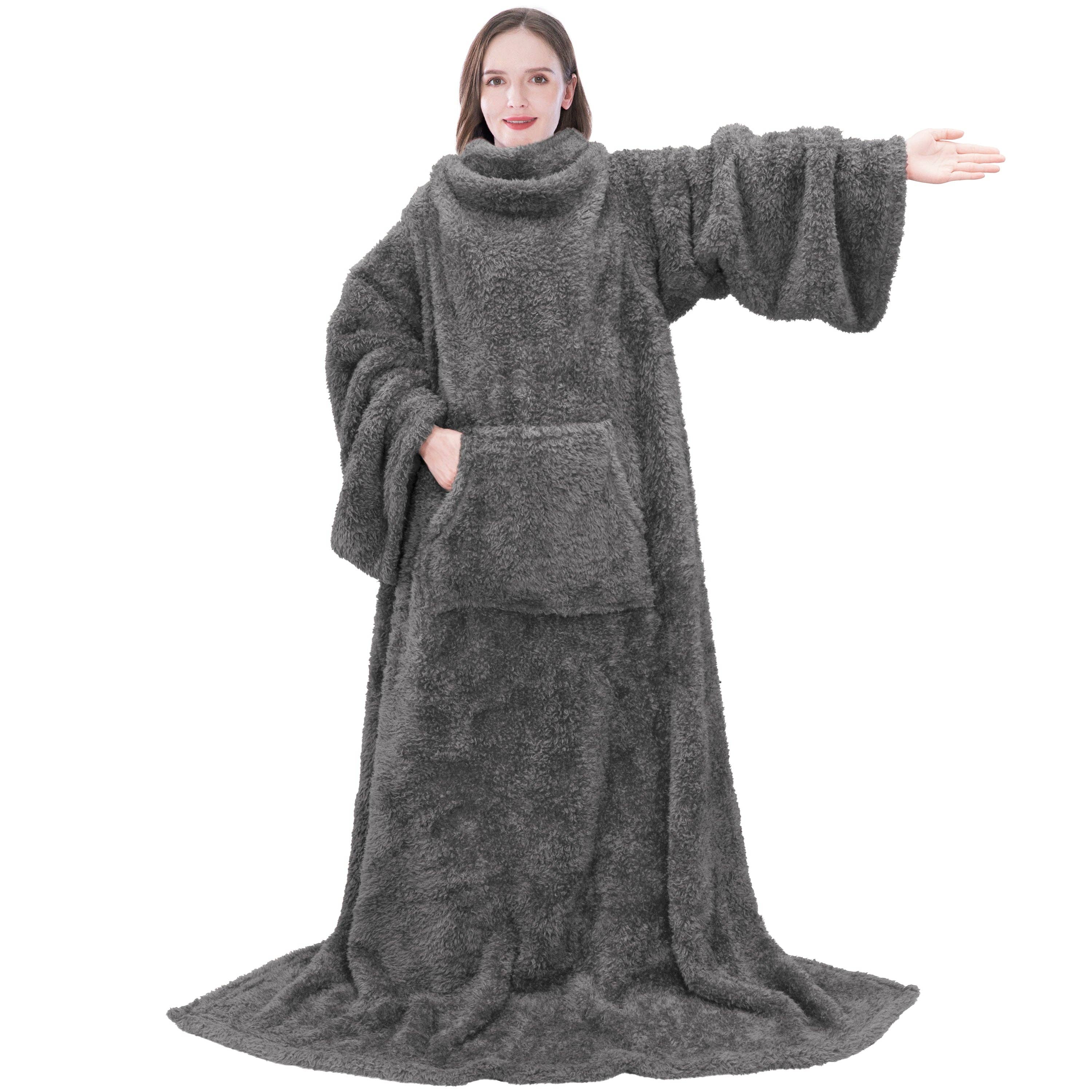 Pavilia - Wholesale Throw Blanket - Sherpa Fluffy Blanket with Sleeves1