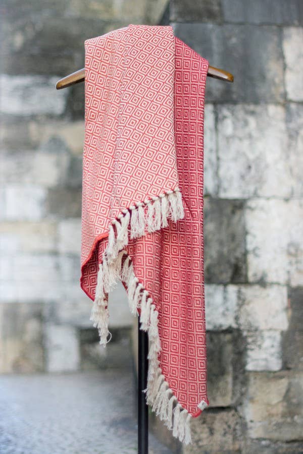 Chicoração - Wholesale Decoratiedeken - Katoenen deken | Bicolor diamant - meerdere kleuren4