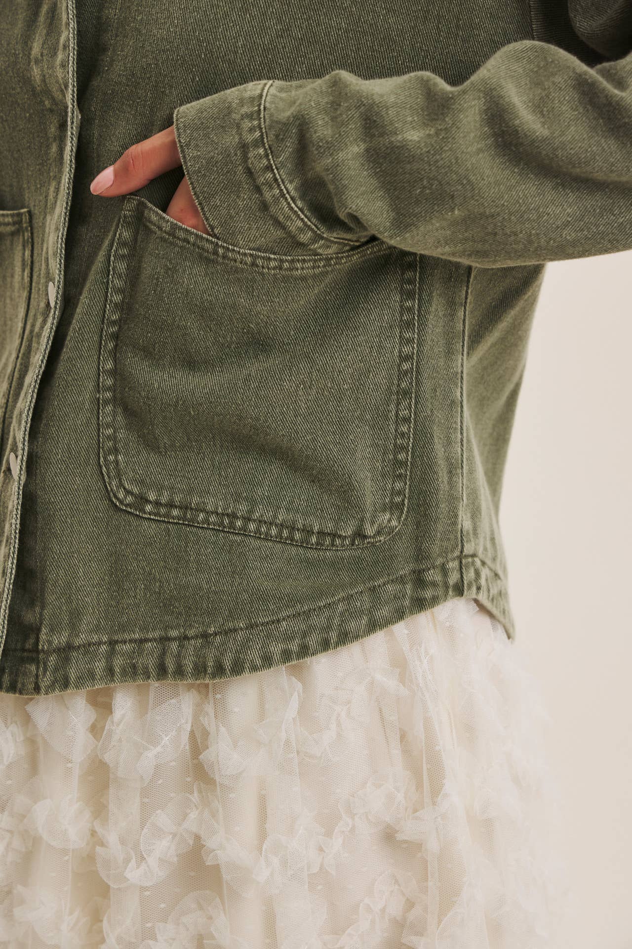 in february - Wholesale Jacket - Women's - ONE OF A KIND WASHED COTTON TWILL UTILITY OVERSIZED JACKET21