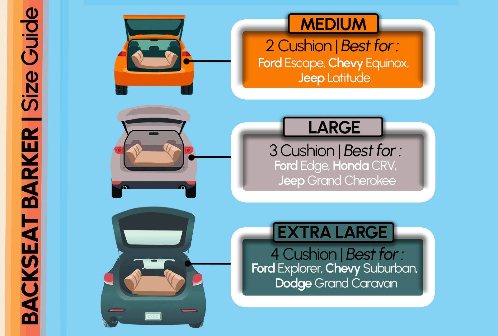 Barker Beds - Vente Panier – chien - Barker de la banquette arrière : SUV Edition7