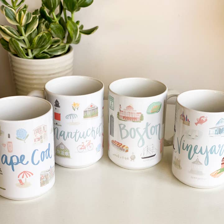 Palm Prints - Wholesale Coffee Mug - Custom Icon Mug | Create Your Own Watercolor City Mug0