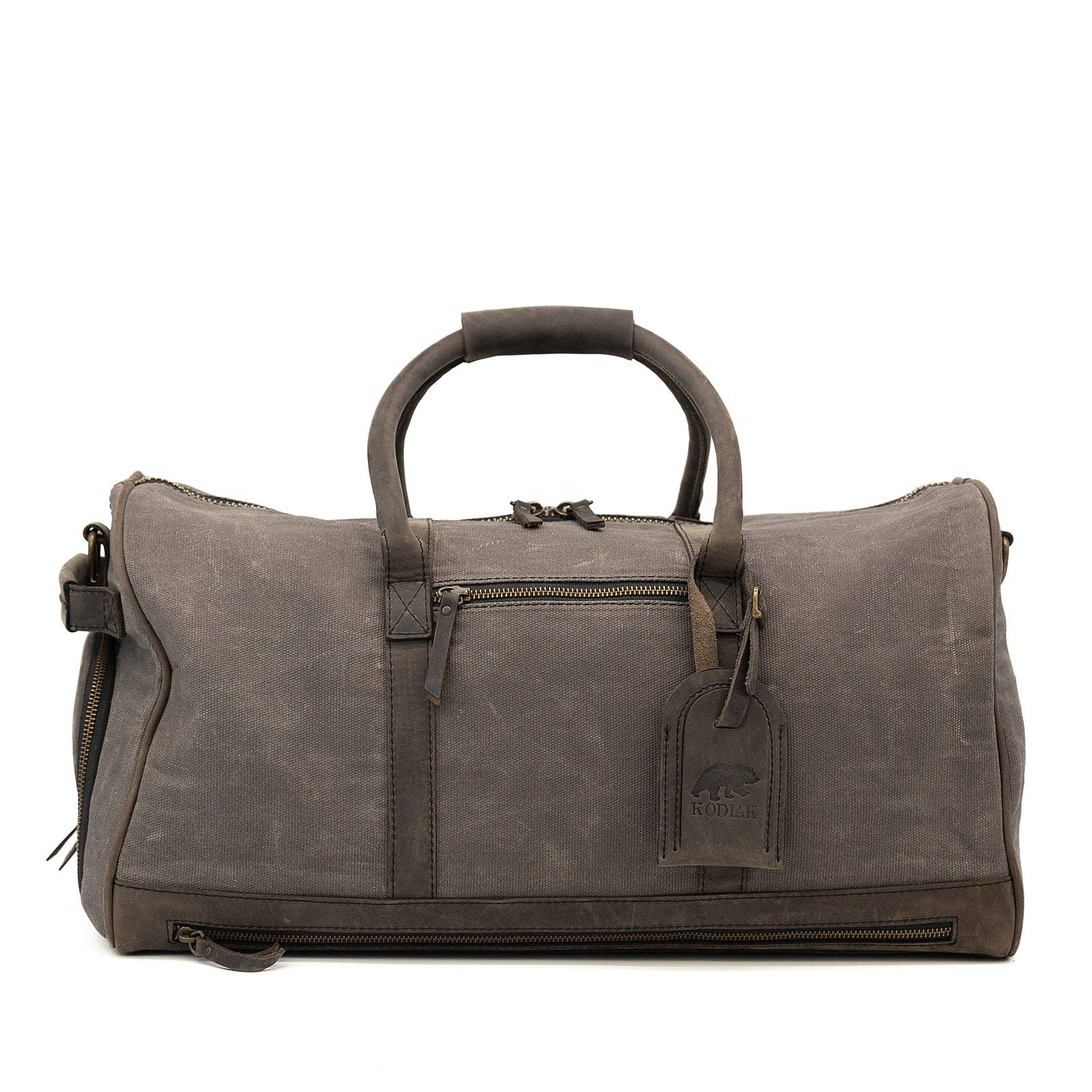 Grå 45L Canvas Weekender för wholesale på Faire11