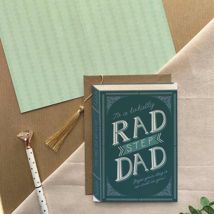Two For Joy Illustration – wholesale Farsdagskort – Rad Step Dad - Lyxig bok Födelsedag/fars dagskort
