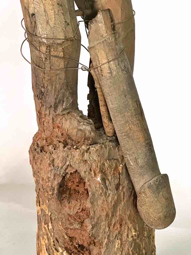 The Niger Bend - Venta al por mayor Escultura - Estatua de fetiche de fertilidad del pene articulado masculino con fuente vintage |28