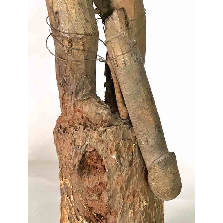 The Niger Bend - Venta al por mayor Escultura - Estatua de fetiche de fertilidad del pene articulado masculino con fuente vintage |28