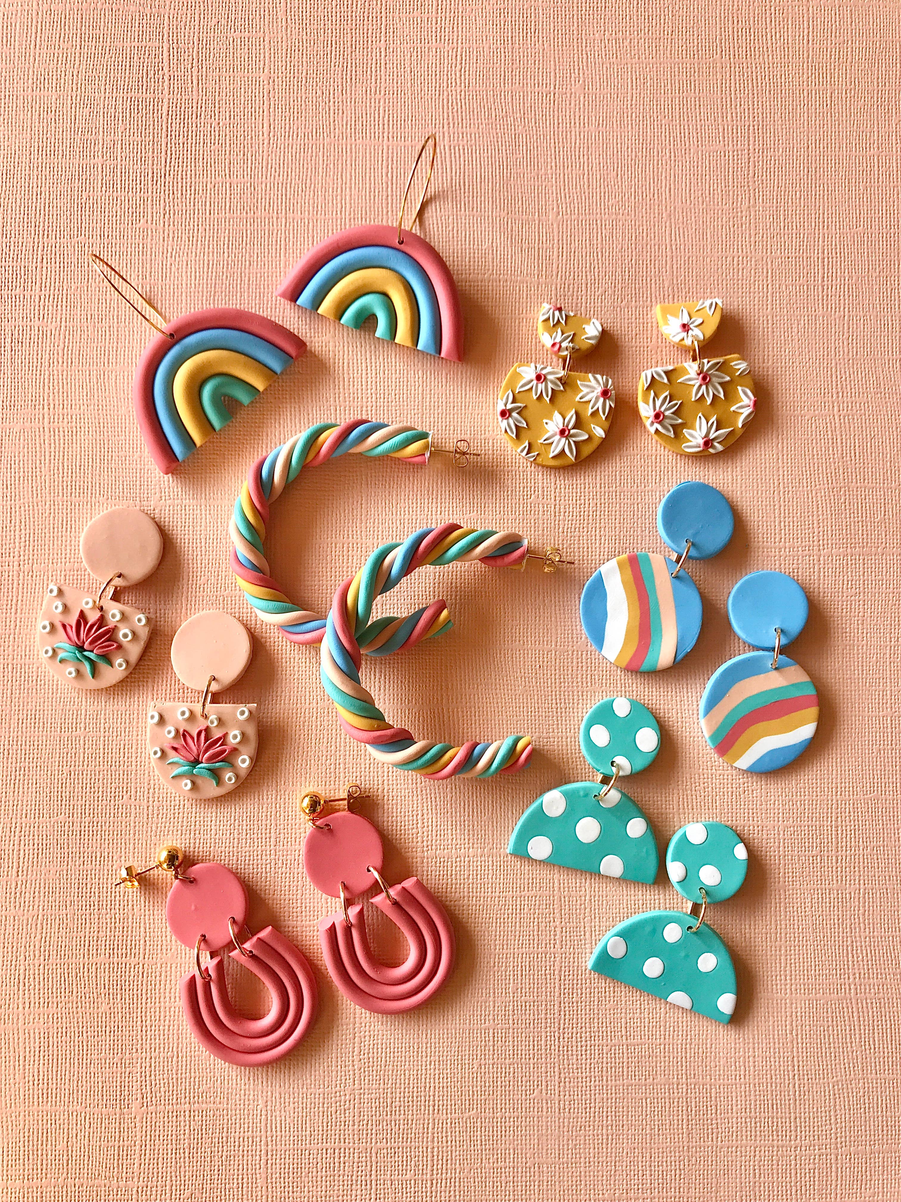 Sun Sprinkles – Großhandel Bastelset – DIY-Polymer-Ton-Ohrring-Set – Bunt9