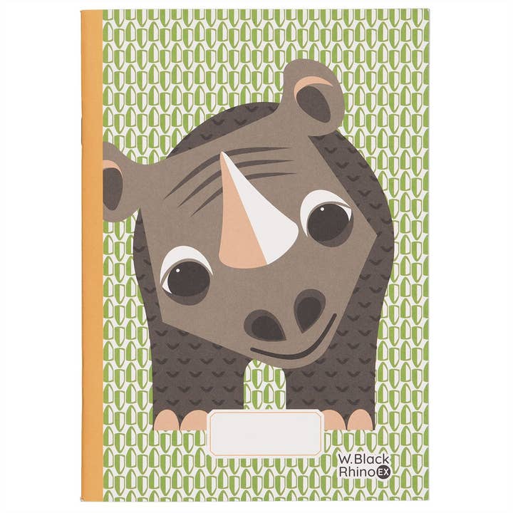 Recycled paper A5 notebook - Rhinoceros for wholesale by Coq En Pate