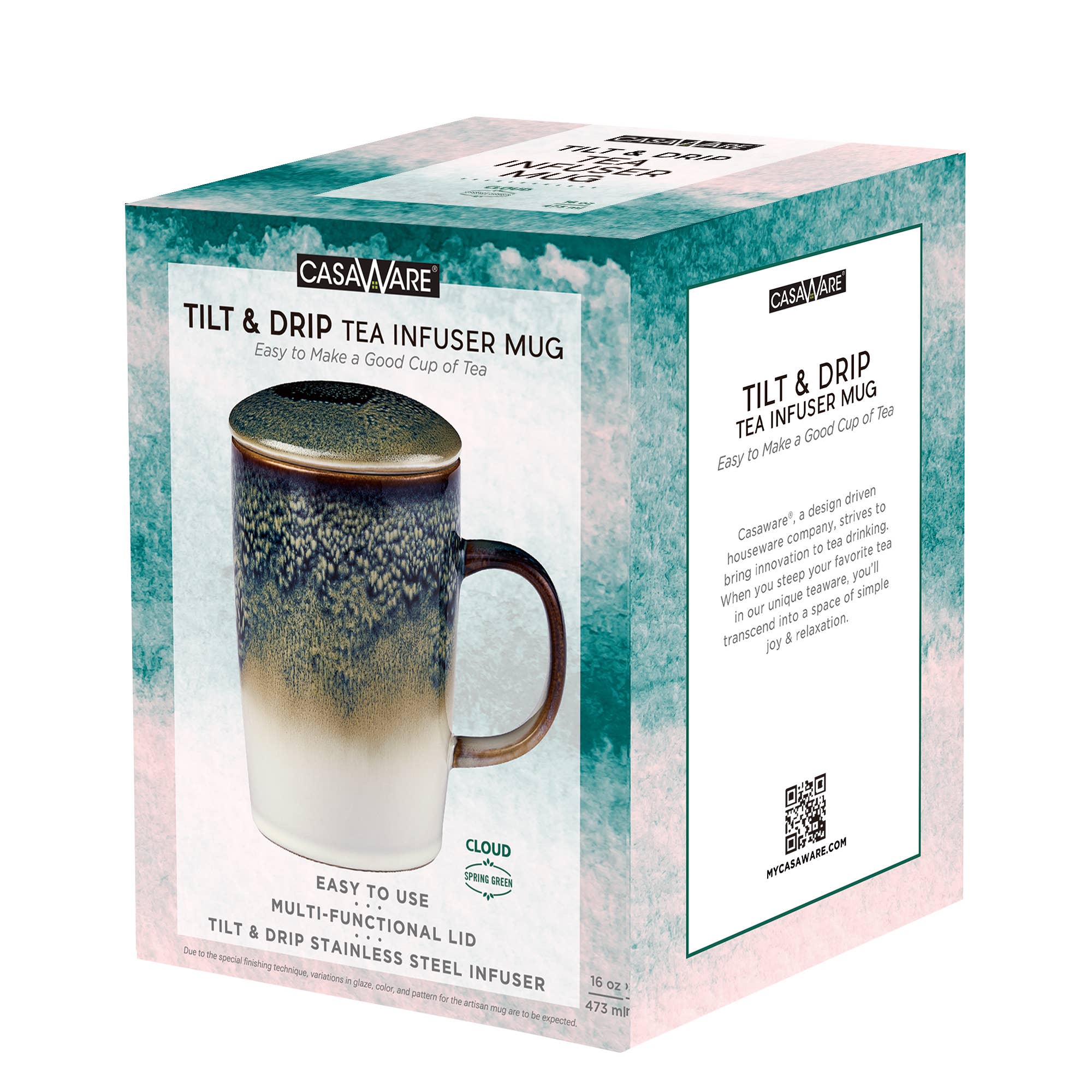 CasaWare - Wholesale Tea Set - 16 oz Tea Infuser Mug CLOUD10