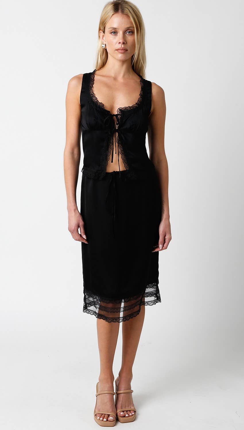 Olivaceous - Wholesale Rok - Dames - Lyra Satijnen Rok3