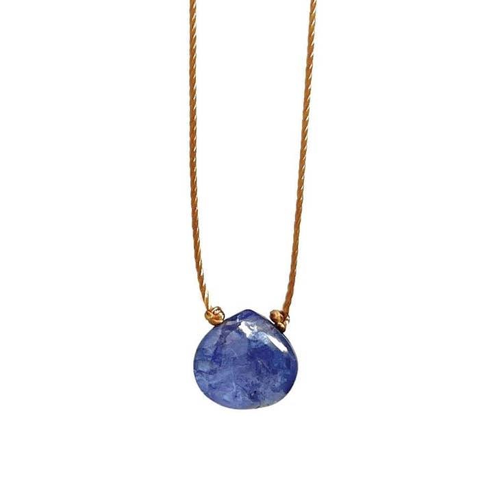 Merelani Designs - Wholesale Pendant/charm necklace - Tanzanite Gemstone Smooth Teardrop Necklace