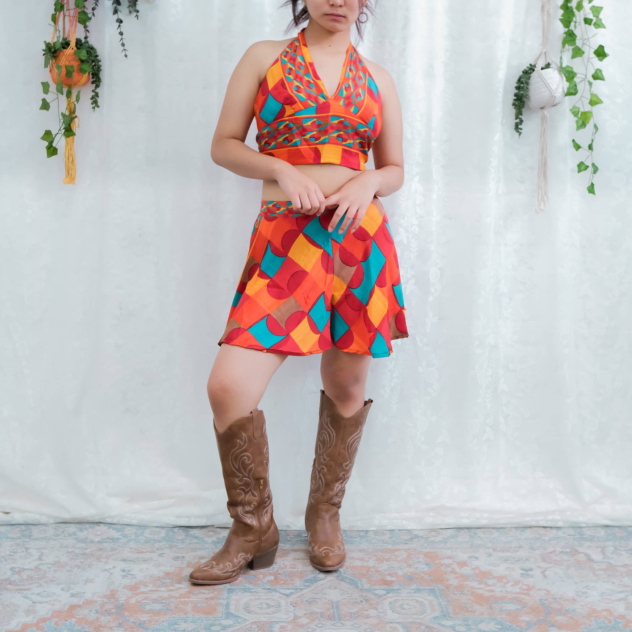 Karma Nepal Crafts – wholesale Top & short set (NOT loungewear) – Women’s – Boho Hippie Festival Two Piece Shorts with Halter Top6