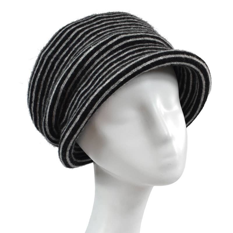Dupatta Designs - Wholesale Cloche Hat - Women's - Esposito Striped Hat3