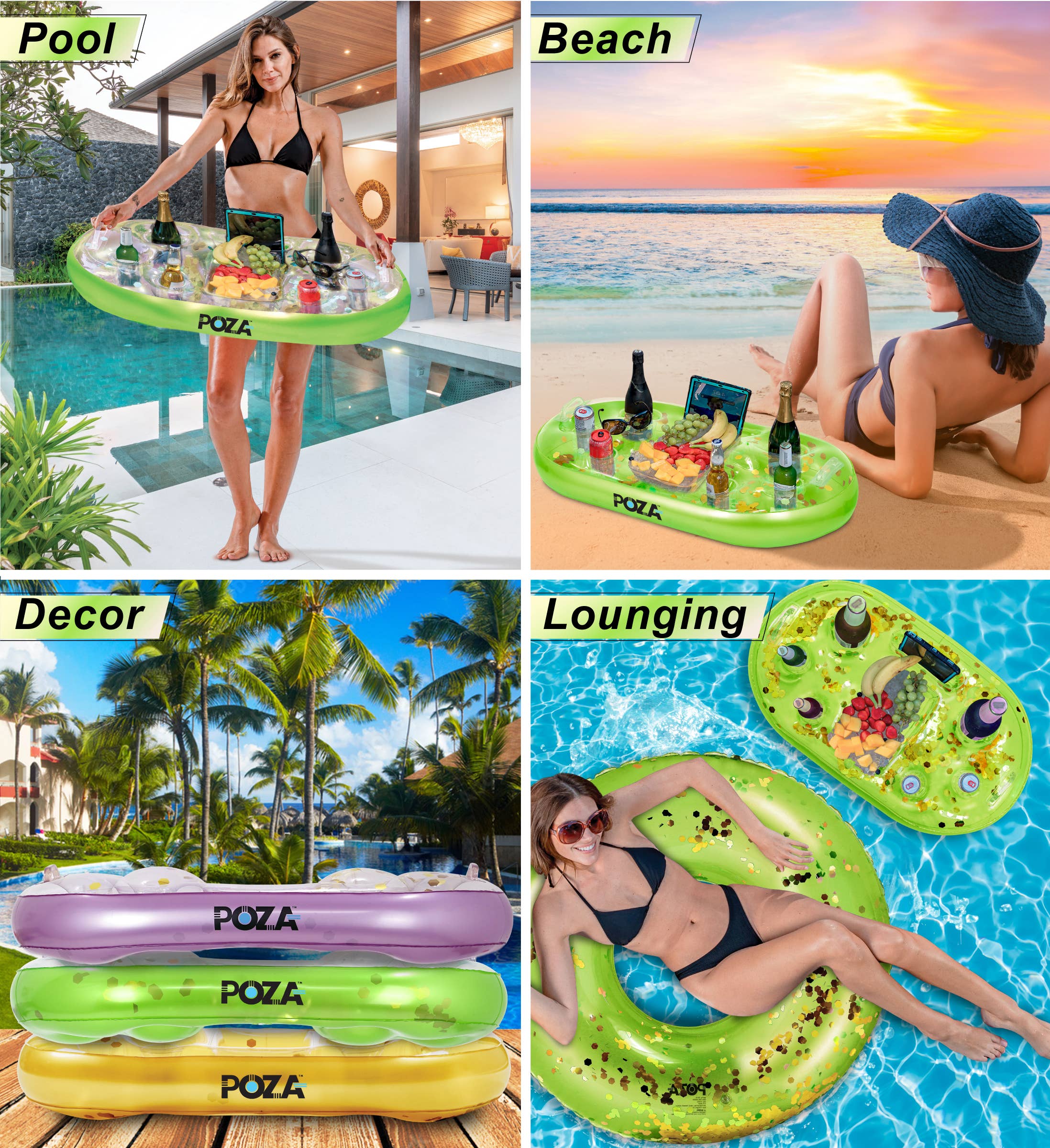 Cota Global - Venta al por mayor Hinchables - POZA - NEVERA FLOTANTE ORO VERDE3