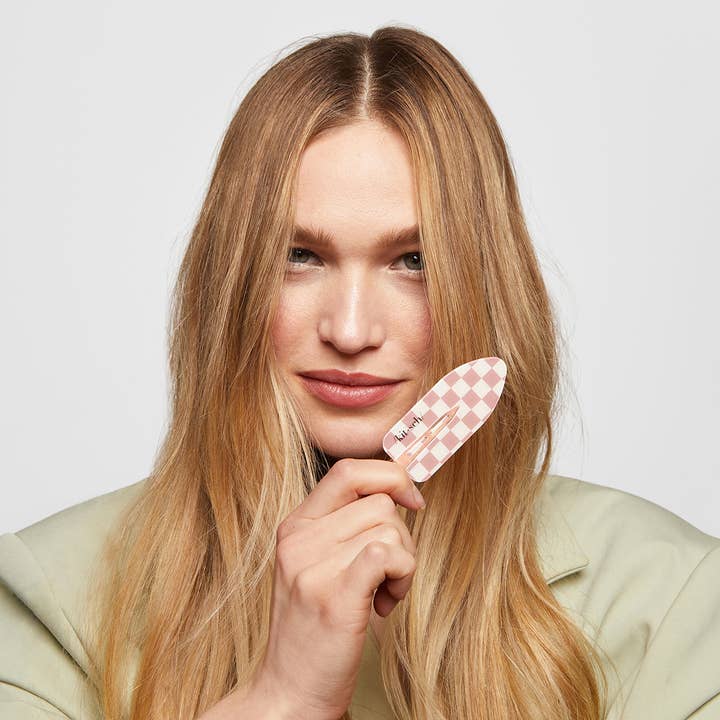 KITSCH - Wholesale Hair Clip - Women's - Recycled Plastic XL Creaseless Clips 2pc Set -Terracotta4