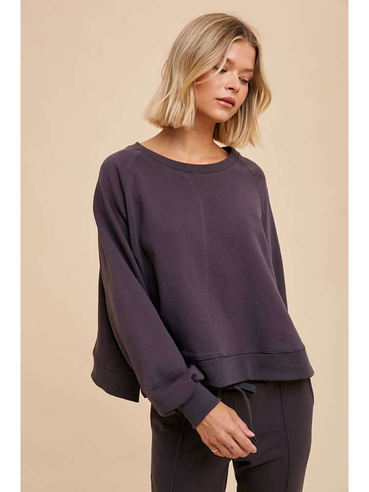 In Loom - Wholesale Sweatshirt - Women's - GARMENT WASHED RAGLAN PULLOVER SWEATSHIRT4