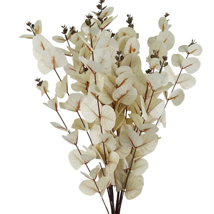 Leaf Design UK LTD – wholesale Artificial flowers – Artificial Foliage White Eucalyptus Foliage Stem 80cm