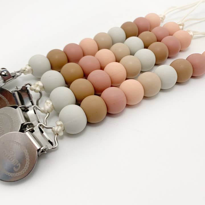 Gummy Chic - Vente Pince à tétine – bébé - Attache-sucette Sienna - Attache-tétine en silicone