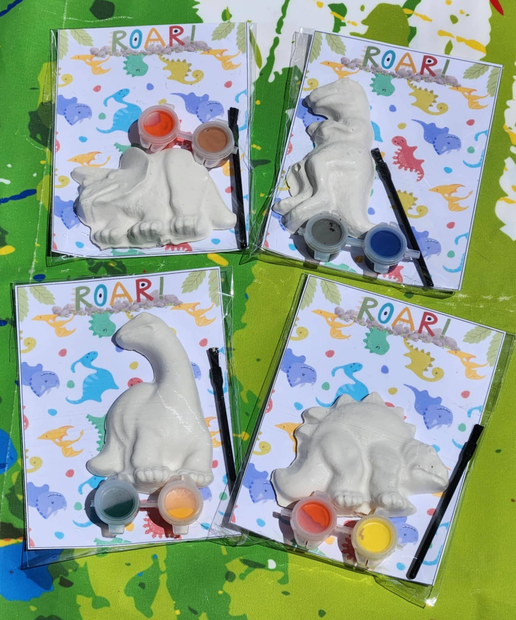 Snazzy Crayons – Großhandel Partygeschenk – Dino-Partygeschenke | Dinosaurier-Gips-Malsets | DIY-Kinder0