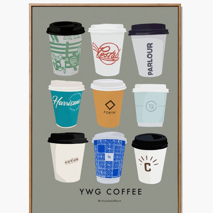 Winnipeg Coffee Art Print for wholesale by ritual & fern