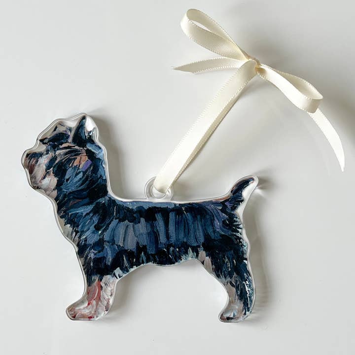 Chelsea McShane Art - Wholesale Ornament - "Yorkie Black & Tan" ornament
