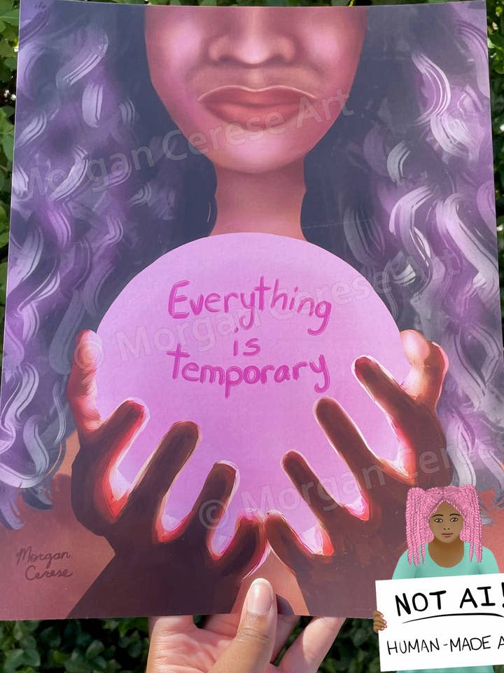 Alt er midlertidigt 8 „x10" ELLER 11"x14" kunsttryk for engroshandel hos Morgan Cerese Art