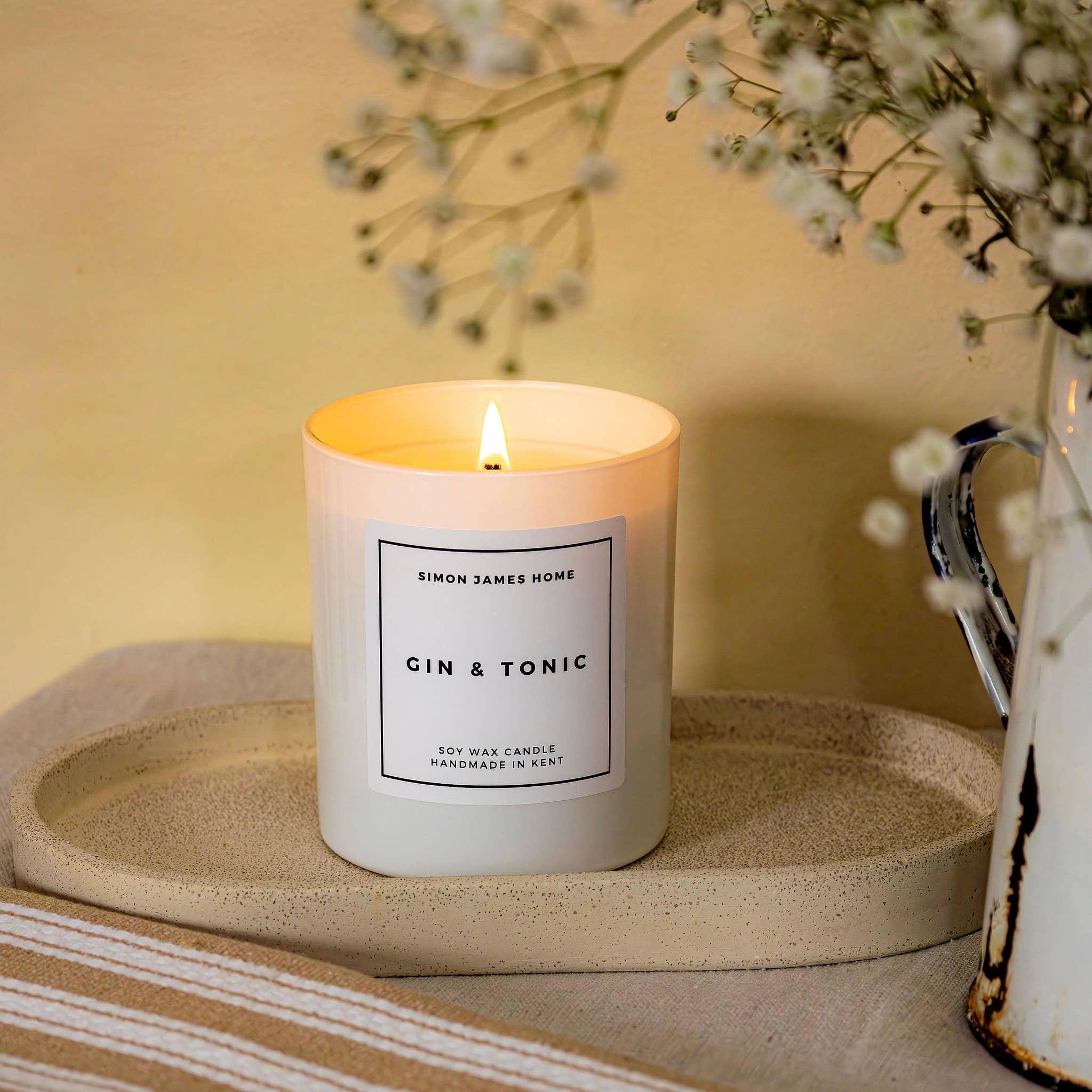 Simon James Home – wholesale Jar/filled candle – Gin & Tonic Handmade Soy Wax Candle4