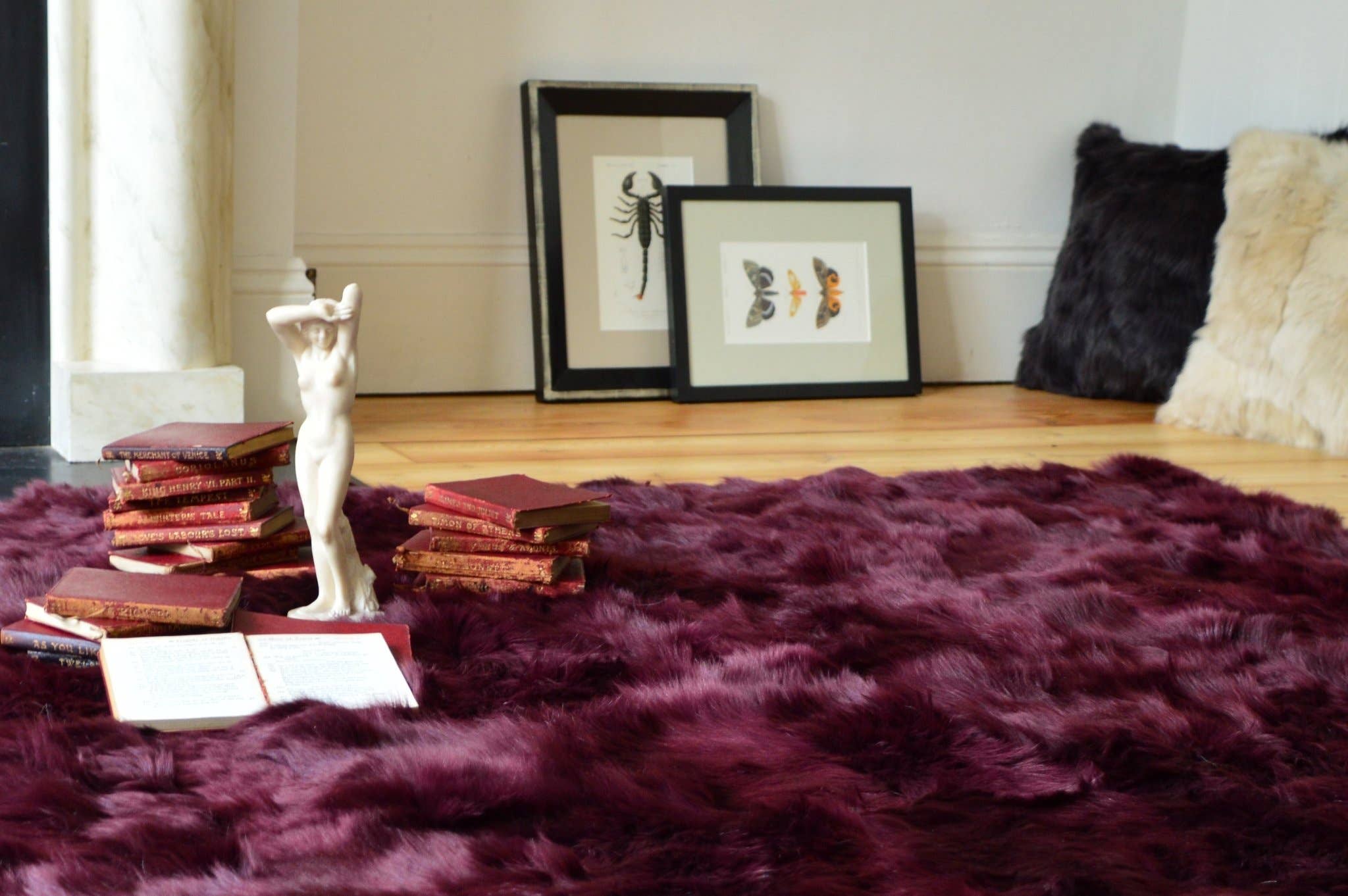 Wildash London - Wholesale Throw blanket - Bordeaux Toscana Shearling Throw | Rug | 130cm x 160cm2