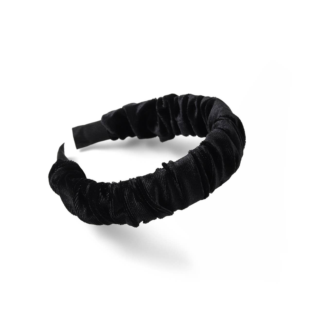 Selini New York - Wholesale Fashion Headband - Women's - " C " Shaped Velvet-feel Scrunchie Headband0