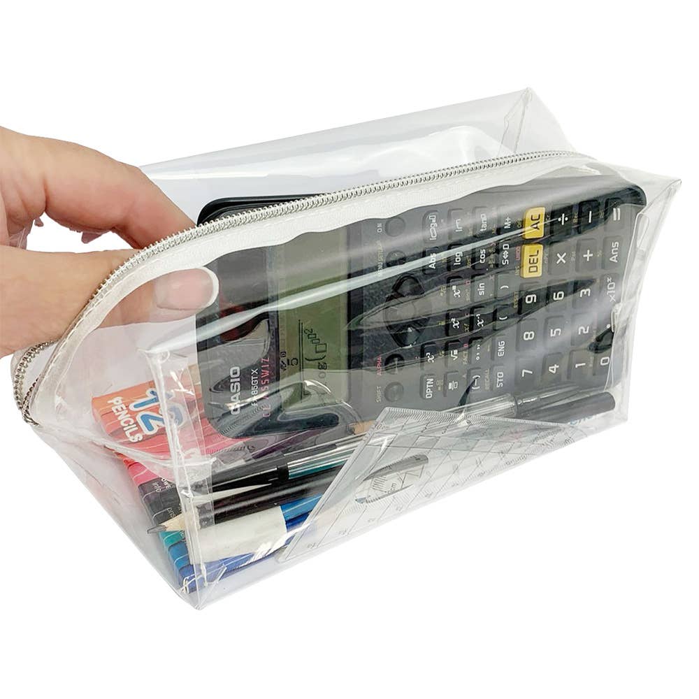 Powell Creative Products Ltd – wholesale Pencil case/pouch – Clear Pencil Case Transparent See Through Toiletry Bag1