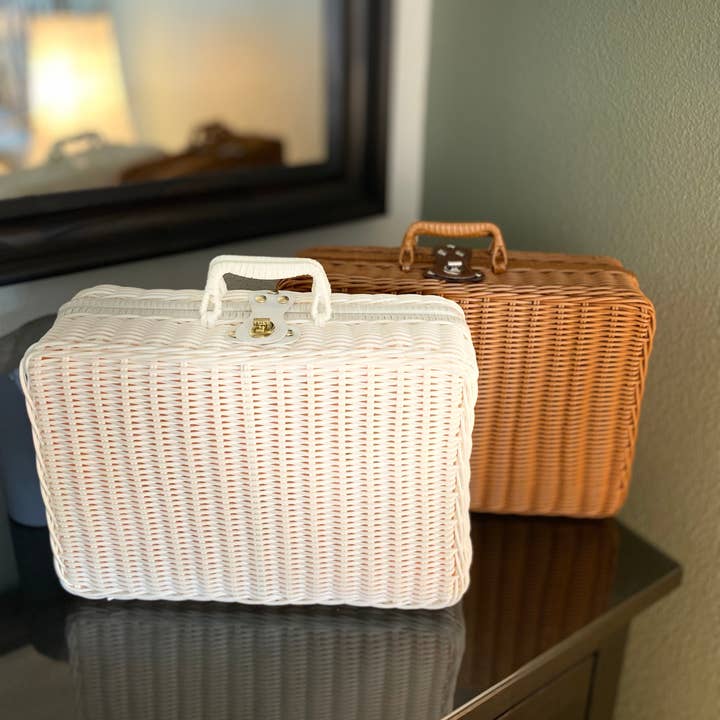DrifWoo - Wholesale Gift Bag - Handwoven Suitcase Gift Basket, Empty Gift Basket, Â 2 sizes
