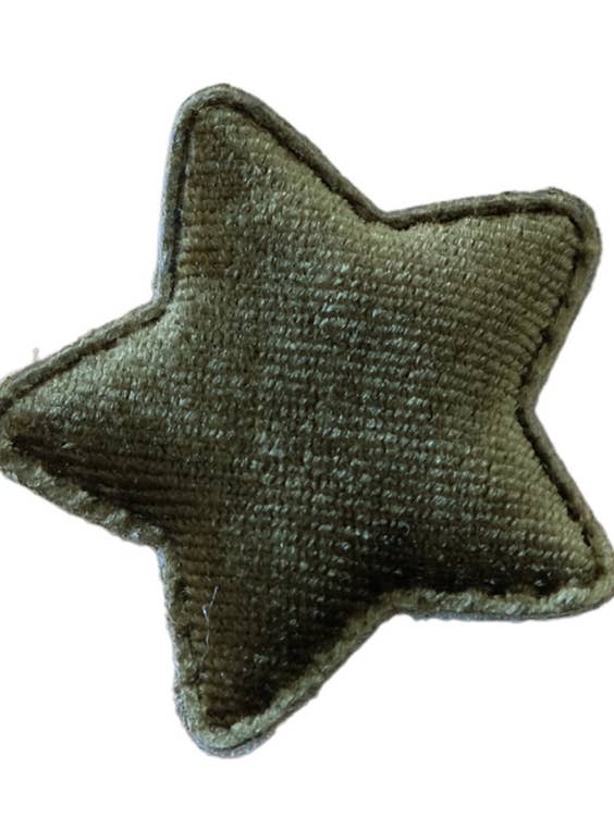 Velour star brooches for wholesale by Camebroche