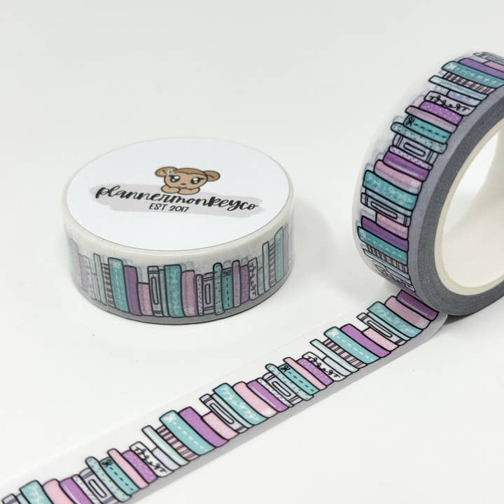 Bookshelf 1.0 Washi Tape | 15MM for wholesale by Plannermonkeyco