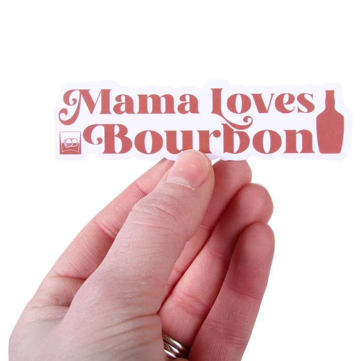 Mama Loves Bourbon klistermærke for engroshandel hos Barrel Down South