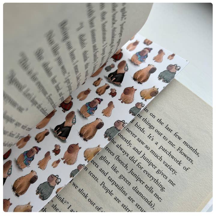 Capybara Card Bookmark for wholesale by Catherine Redgate: Illustrator