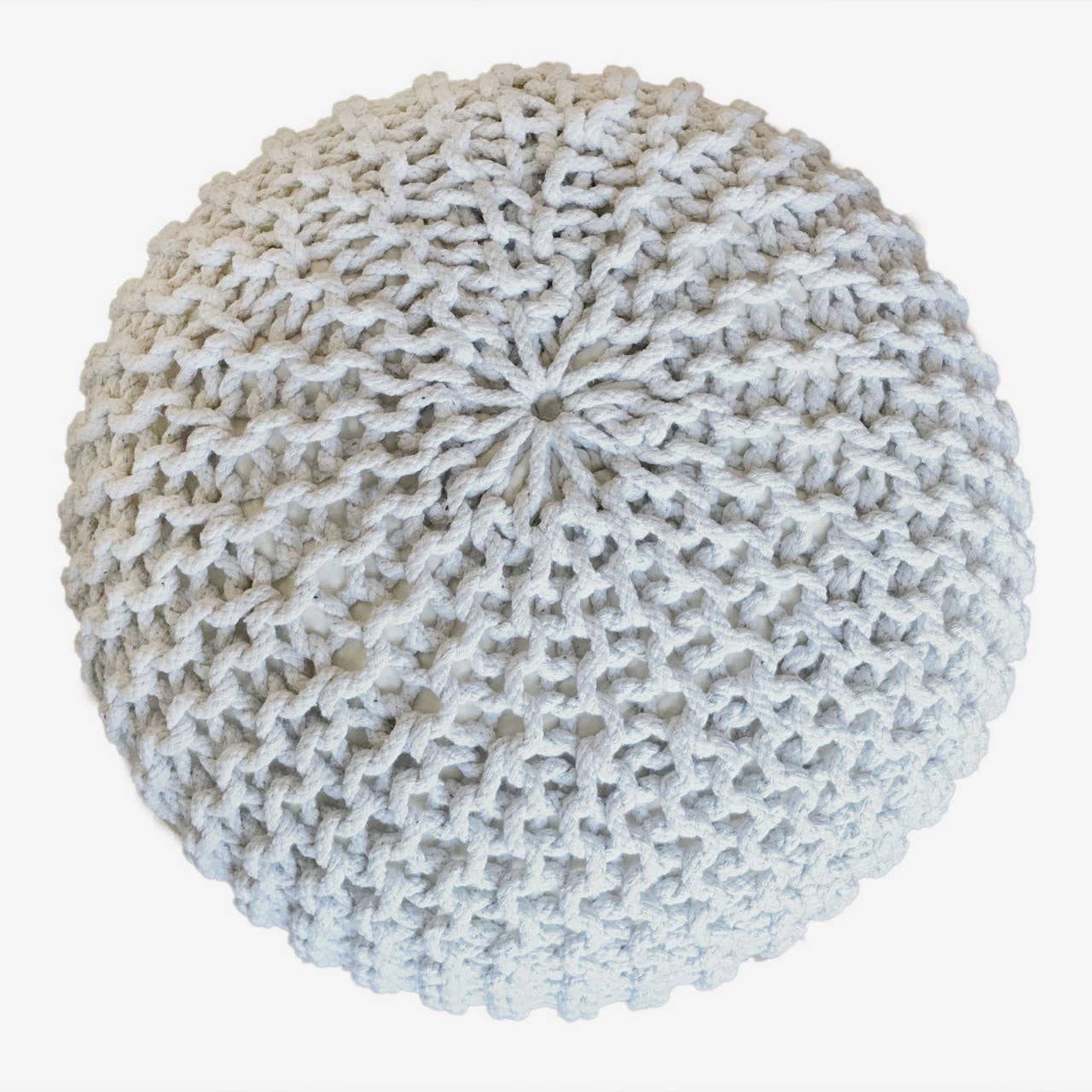 Voglrieder - Wholesale Pouf - Pouf, diameter 55 cm, knitted stool, pouf, pouf, floor cushion, large50