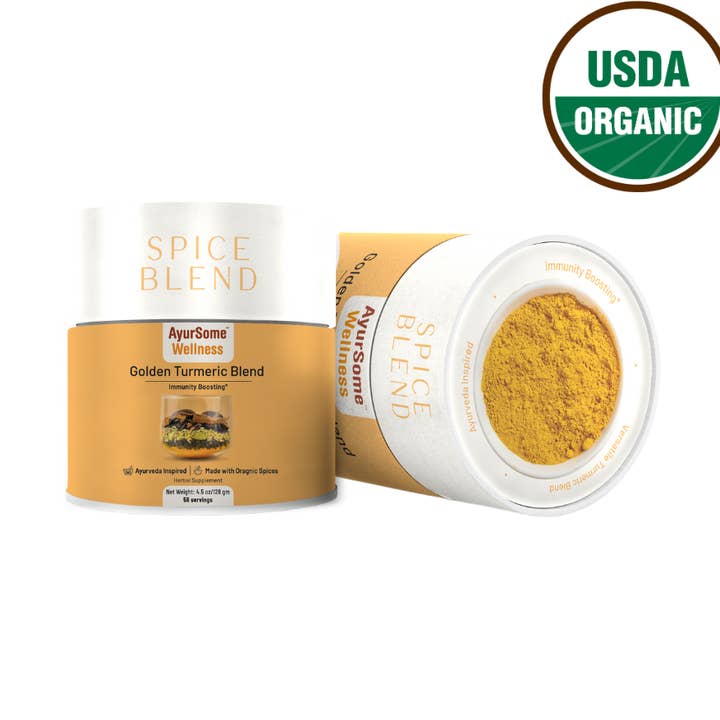 Organic Turmeric spice blend - Golden Turmeric blend, 4.5 oz for wholesale by AyurSome Wellness