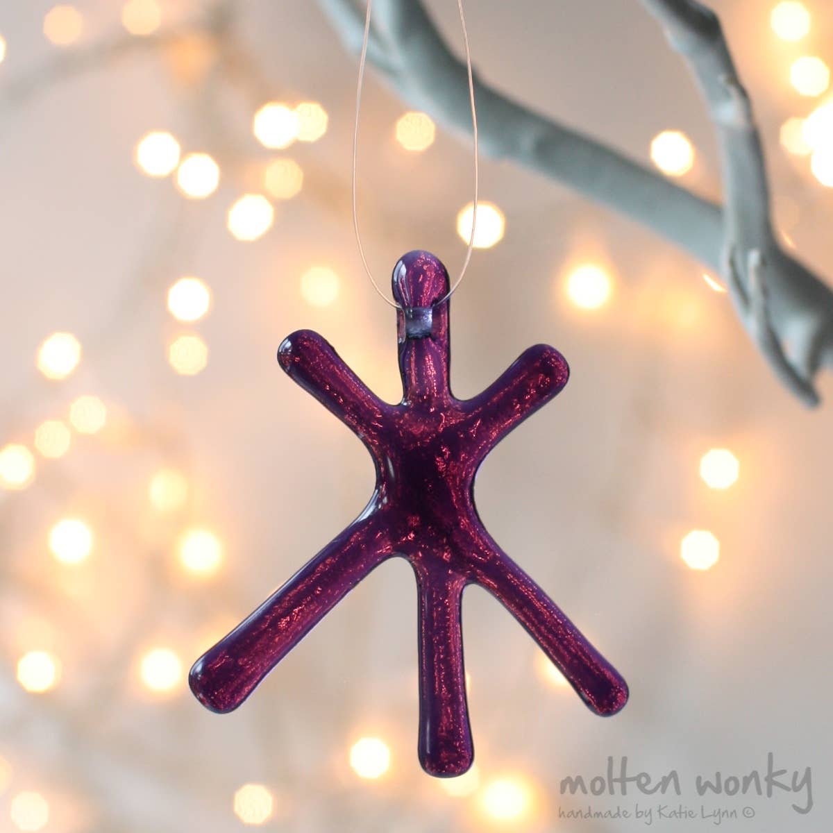 molten wonky – wholesale Ornament set – Colourful Transparent Small Stars4